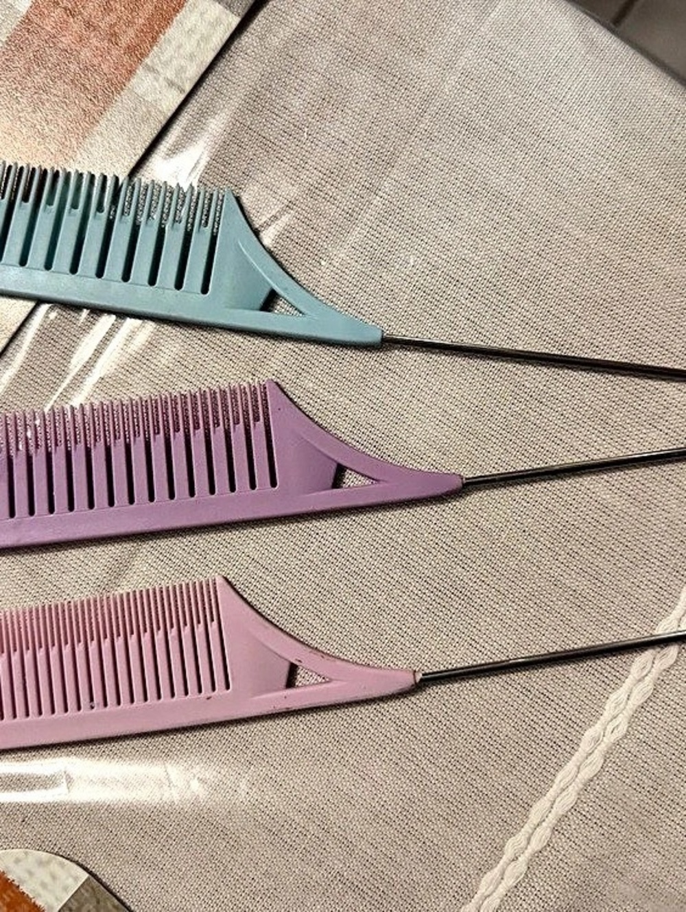 Framar Dreamweaver Highlighting Combs - Pastel 3-Pack Purple & Green NWT
